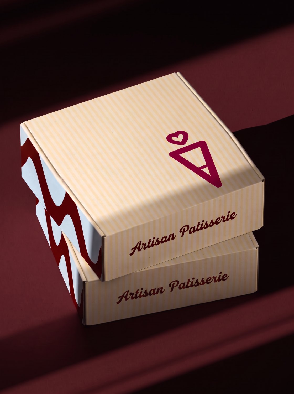 Palomino striped bakery boxes