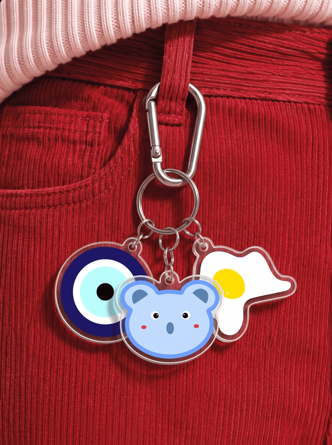 Sticker series keychain design