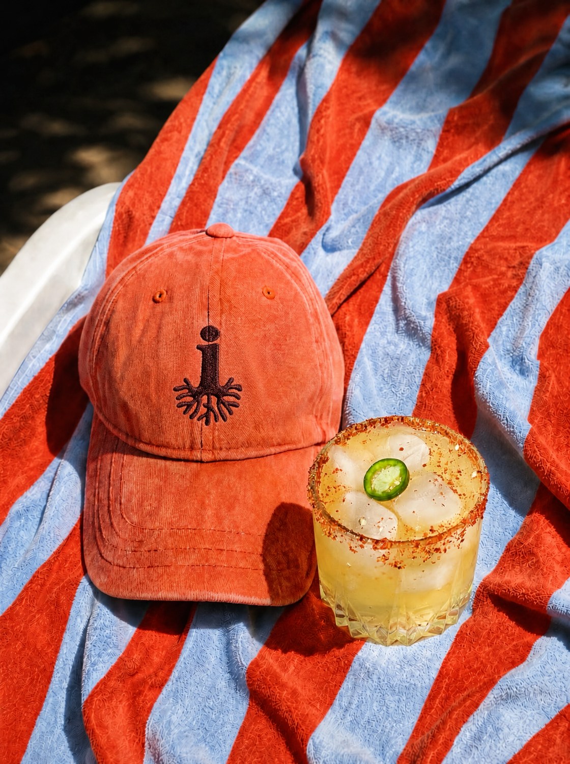 Stories branded cap and towel