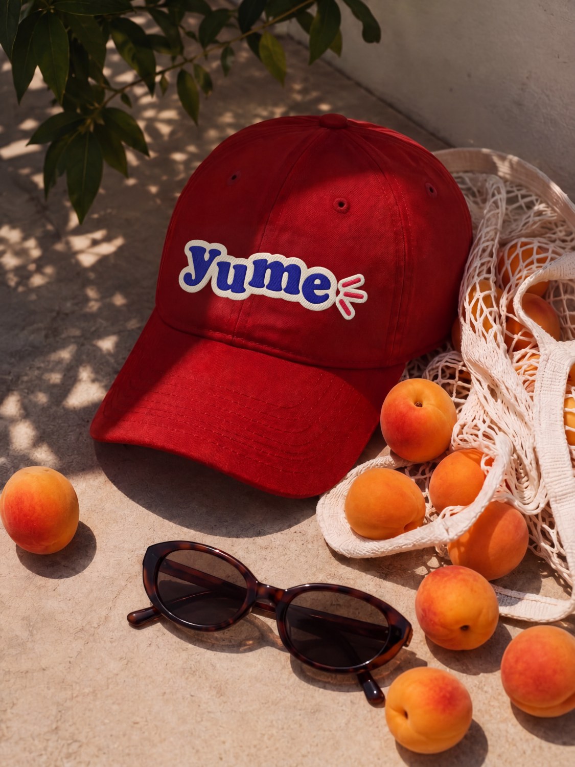 Yume branded cap, red