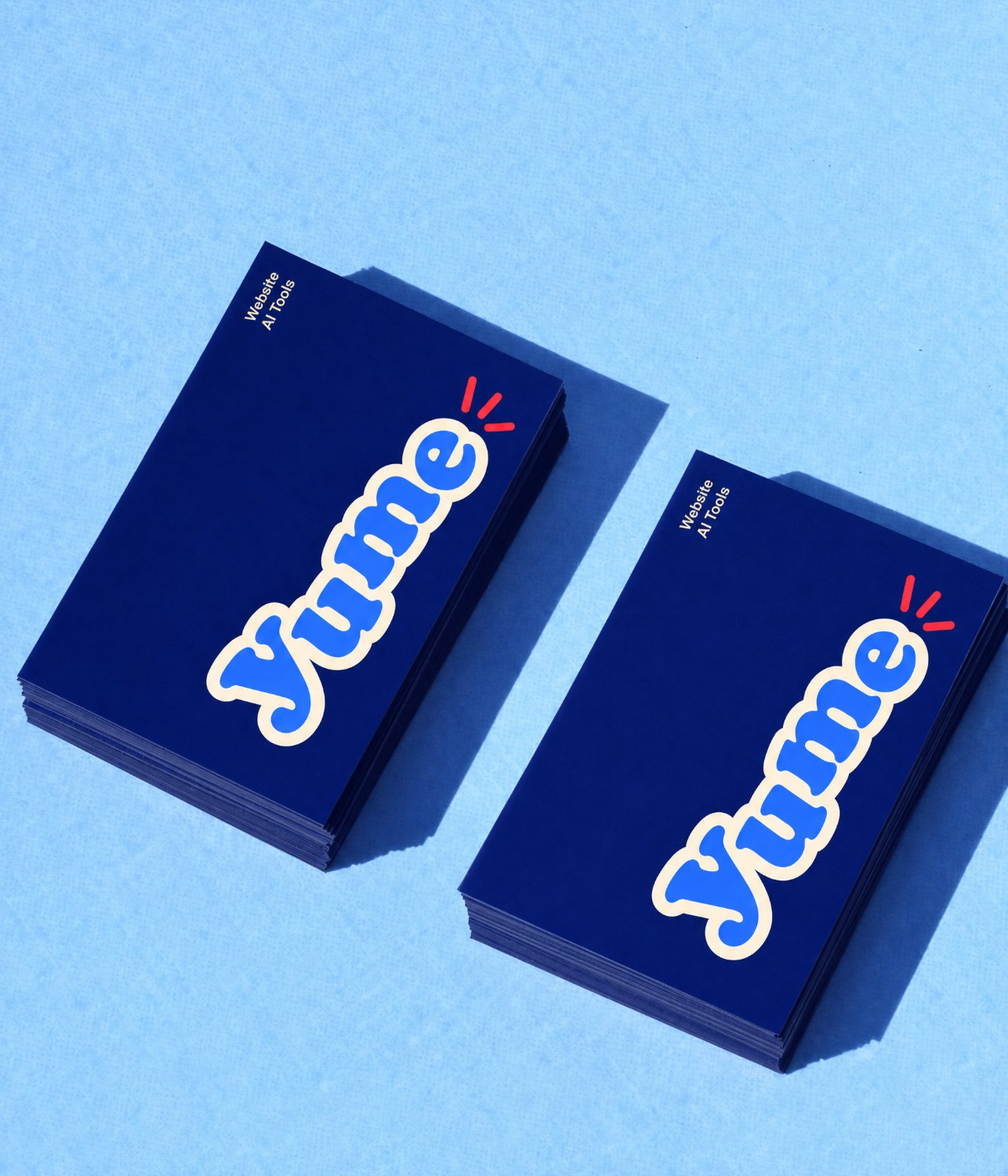 Yume business card design, navy